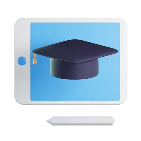 Graduación en línea  3D Icon