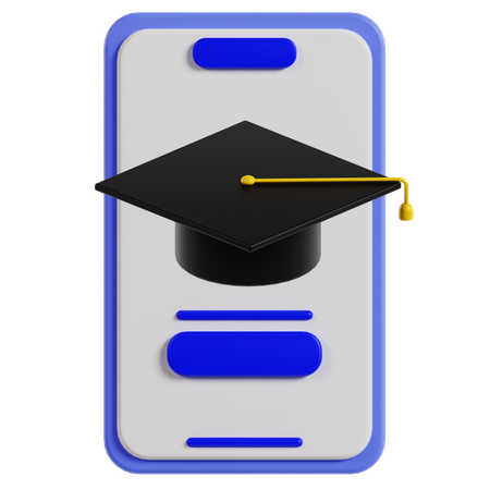 Graduación en línea  3D Icon