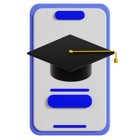 Graduación en línea  3D Icon