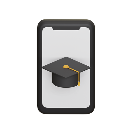 Graduación en línea  3D Icon