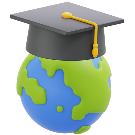 Graduación global  3D Icon