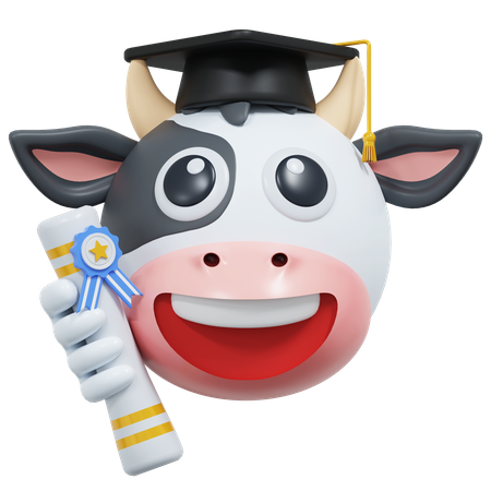 Vaca de graduacion  3D Icon