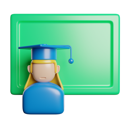 Graduado  3D Icon