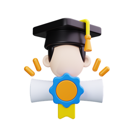 Graduate  3D Icon