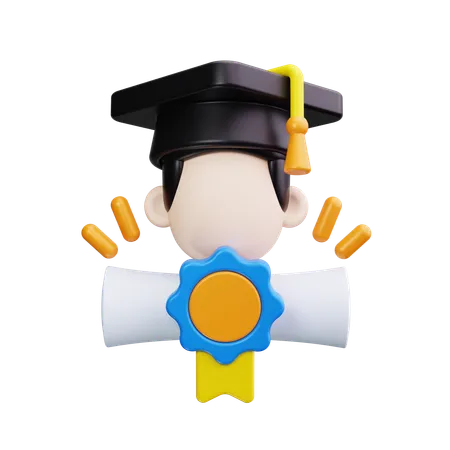 Graduate  3D Icon