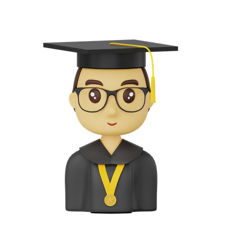 Graduate Boy  3D Icon