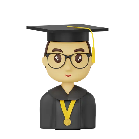 Graduate Boy  3D Icon