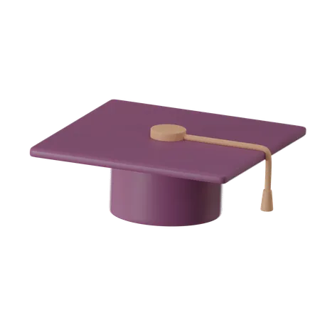 Graduate Cap And Degree Illustration 3 D Render 3D Icon
