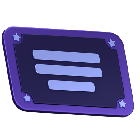 Graduate Certificate  3D Icon