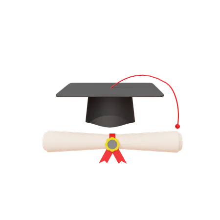 Graduate Degree  3D Icon