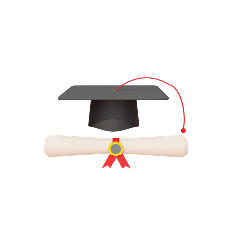 Graduate Degree  3D Icon