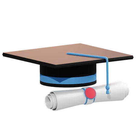 Graduate Degree  3D Illustration