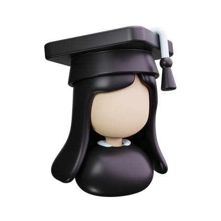 Graduate Girl  3D Icon