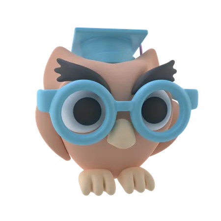 Graduate Owl  3D Icon