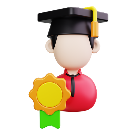 Graduate Student  3D Icon