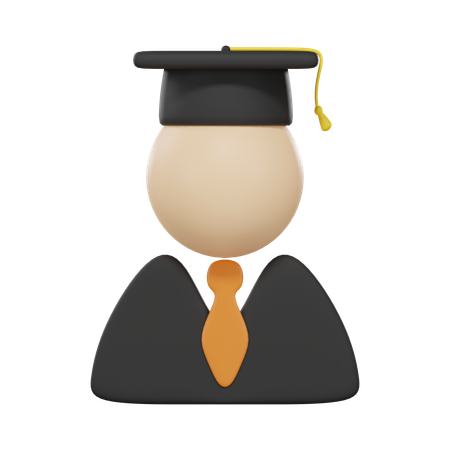 Graduate Student  3D Icon