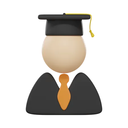 Graduate Student  3D Icon