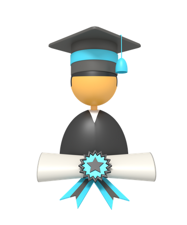 Graduate Student  3D Icon