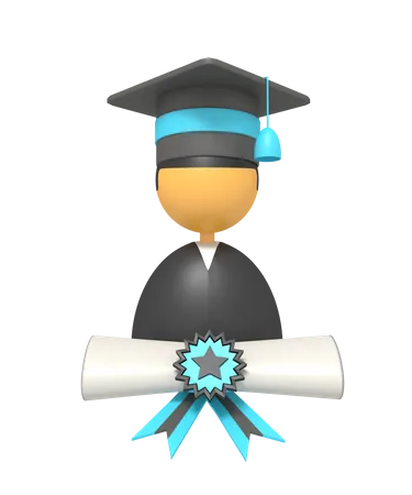 Graduate Student  3D Icon