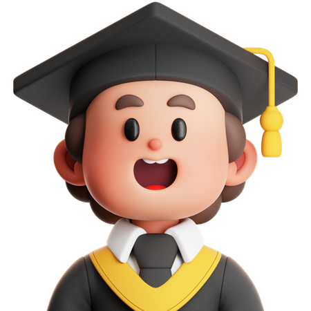 Graduate Student  3D Icon