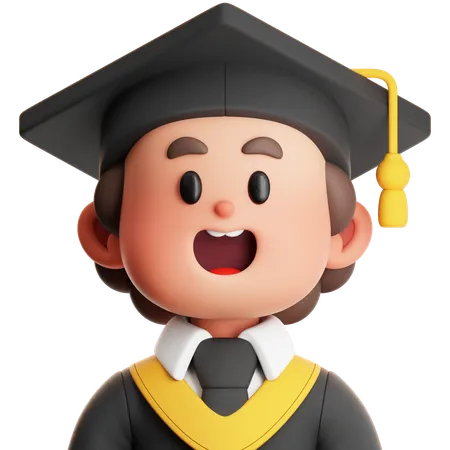Graduate Student  3D Icon