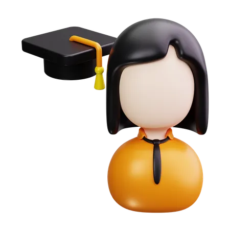 Graduate Student  3D Icon