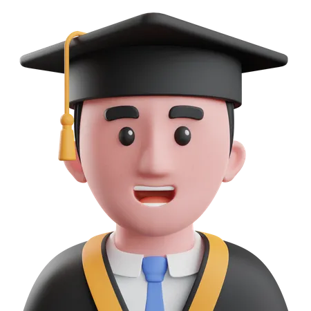 Graduate Student  3D Illustration