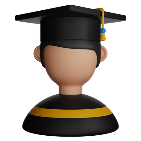 Graduate Student  3D Illustration