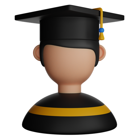 Graduate Student 3D Illustration