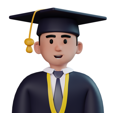Graduate Student  3D Icon