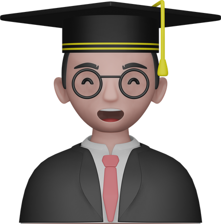 Graduate Student Avatar  3D Icon