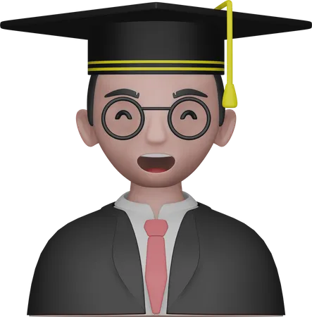 Graduate Student Avatar  3D Icon