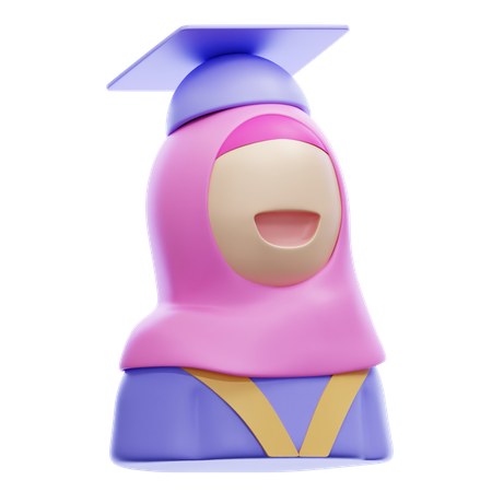 Graduate Woman  3D Icon