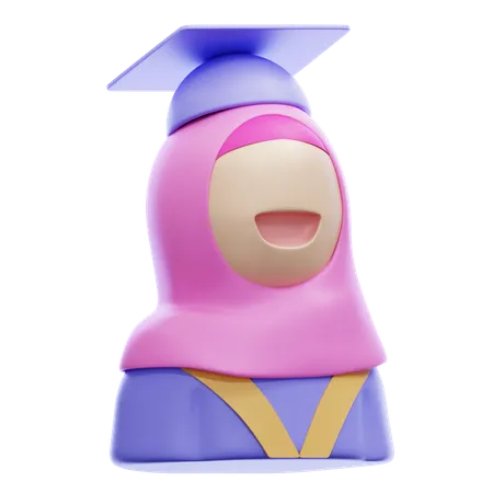 Graduate Woman  3D Icon