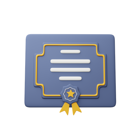 Graduated certificate  3D Icon