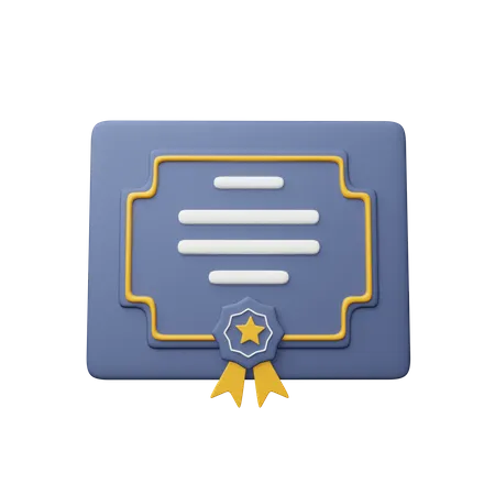 Graduated certificate  3D Icon