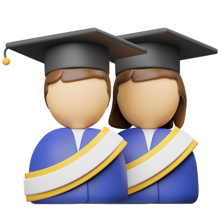 Graduated Students  3D Icon