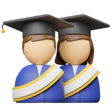 Graduated Students  3D Icon