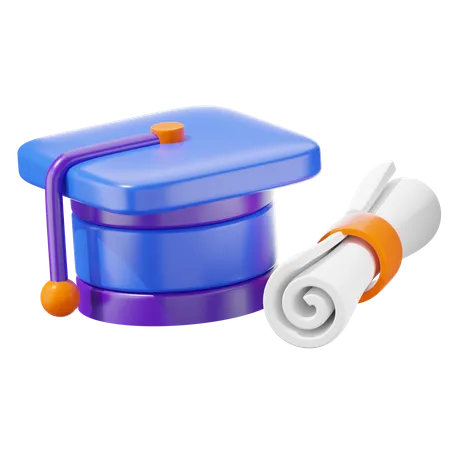 Graduation 3 D Icon Ilustration 3D Icon