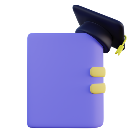 Graduation book  3D Icon