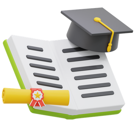 Graduation Book  3D Icon