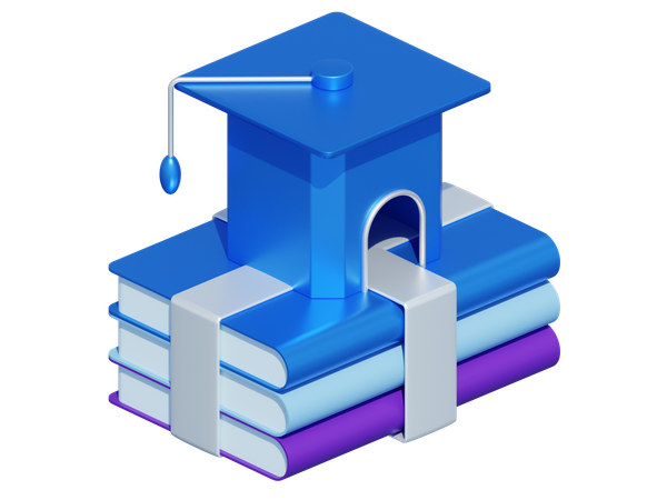 Graduation Books  3D Icon