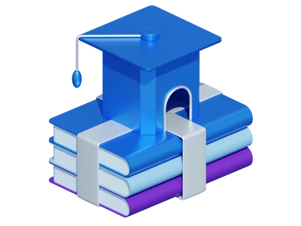 Graduation Books  3D Icon