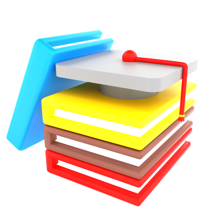 Graduation books  3D Icon