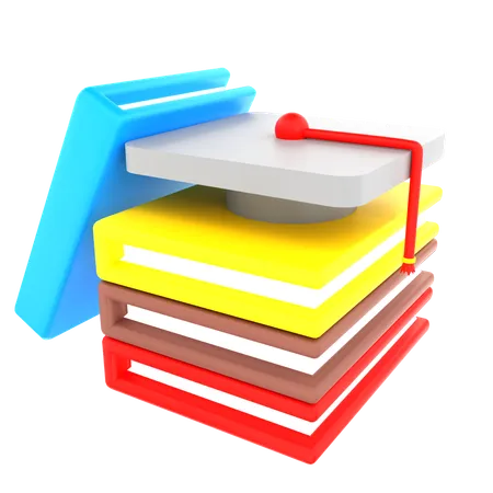 Graduation books  3D Icon