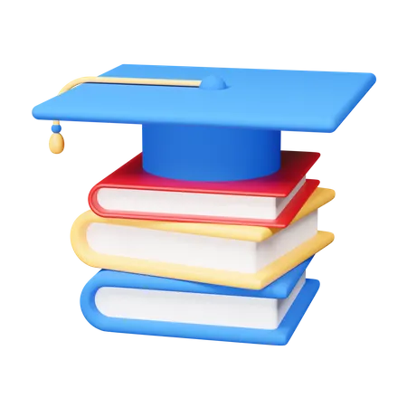 Graduation Books  3D Icon