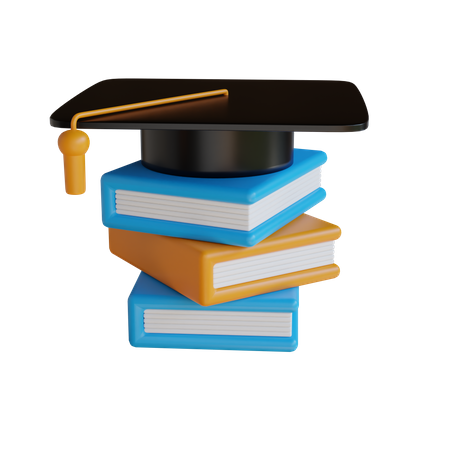 Graduation Books  3D Icon