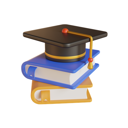 Graduation Books  3D Icon