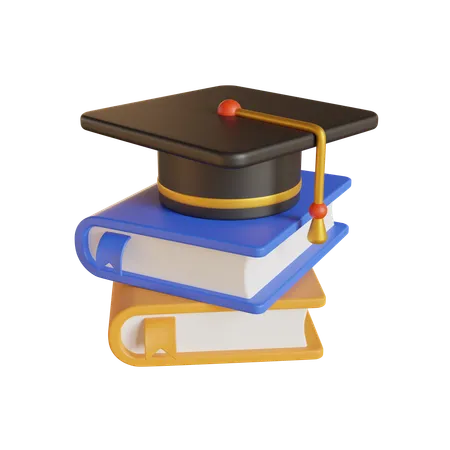 Graduation Books  3D Icon