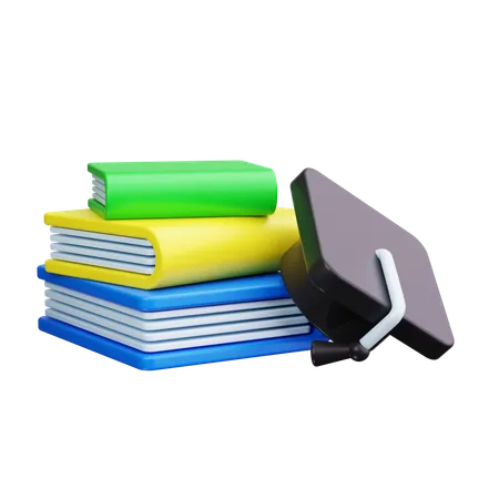 Graduation Books  3D Icon